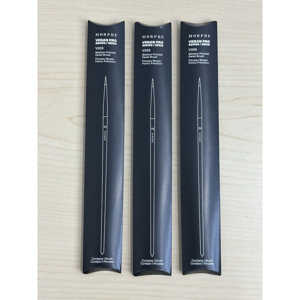 Morphe V305 Medium Pointed Detail Brush Lot Of 3 New